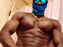 Big black hairy cock Hallelujah Johnson sucks her stepdads cock