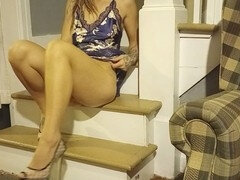 Šaty, Podpatky, Kalhotky, Upskirt