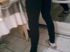 Amatőr, Gesztenyebarna, Étel, Konyha, Bugyi, Leborotvált, Egyedül