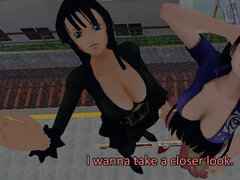 Toon, big boobs, giantess growth