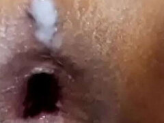 Amatör, Anal, Stor stjärt, Stor kuk, Creampie, Doggystyle, Ebenholts