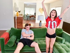 Awesome porn casting with a cock-riding young babe Gianna Gem