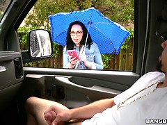 Watch Scarlett's wild ride on the Bang Bus - POV deepthroat, big cock, and big ass action!
