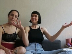 Enthousiasteling, Bruinharig, Vingeren, Duits, Lesbisch, Kut duiken, Tatoeage