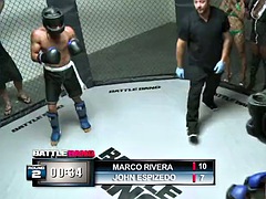 Pussy fucking action inside the MMA ring with Mulani Rivera