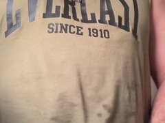 Intense cock pumping and explosive cumshot