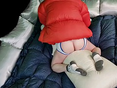 Pillow Humping and Cum Inside Overfilled Comforter