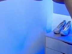 Consolo, Latina, Maduroa, Solo chão, Adolescente, Tetas, Vibrador, Câmera de web webcam