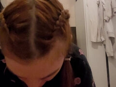 18 ans, Sucer une bite, Éjaculer dans la bouche, Branlette thaïlandaise, Pov, Rousse roux, Tabou, Adolescente