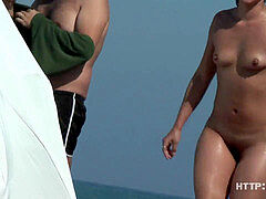 voyeur beach catches stunning nudist gals