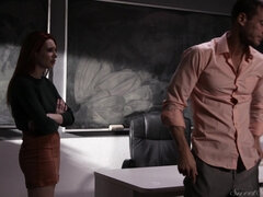 ブロンド, フェラチオ, イく瞬間, チン, オマンコ, 生徒, オッパイの, ユニフォーム