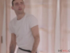 Brunett, Otrohet, Doggystyle, Ansiktsbehandling, Fetisch, Slick, Massage, Tuttar