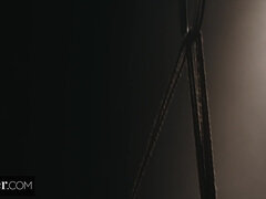 Bondage sadomaso, Bondage, Schizzo di sborra, Gola profonda, Dominazione, Lingerie, Rossa, Grezzo