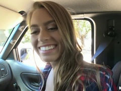 All Natural Texan Fucked in Car