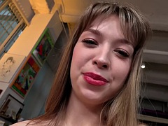 Real 21yo HJ lover spoils oiled POV cock while talking dirty