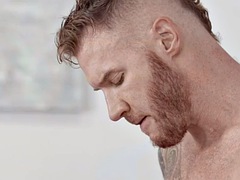 Grosser schwanz, Spermaladung, Schwul, Masturbation, Muskel, Rasiert, Solo, Tätowierung