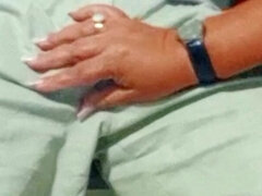 Amatör, Bbw stor vacker kvinna, Par, Granny, Handjobb, Underkläder, Tabu