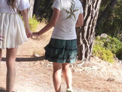 Wetting Ck Panties on a Hike