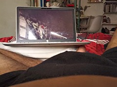 Mature man masturbating to video of his 25 year old girlfriend