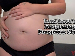 Lexi Love's Pregnancy Progress Check: Naked Weigh-in & Explicit Measurements