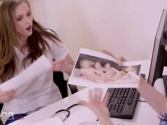 Hot Czech lesbian gives Ukrainian patient intimate pussy exam with facesitting romantic lesbian sex at the hospital - Stacy cruz