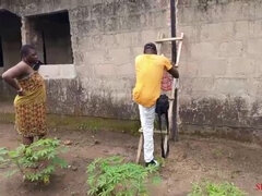 Africano, Gorda, Culo grande, Pareja, Sexo duro, Al aire libre