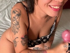 18 ans, Amateur, Sucer une bite, Tir de sperme, Fait maison, Chatte, Adolescente