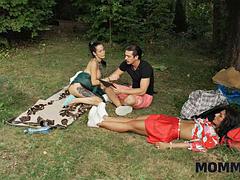 MOMMY4K. Sexy brunette Cougar Valentina Sierra is having a hard sex with her offsprings BF in public