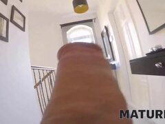 Mature4k. boy shoves cock in and out of luxurious mature chick in crimson