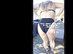 Culo grande, Bikini, Europeo, Francés, Al aire libre, Spandex