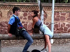 Amatőr, Monumentális dákó, Cumizás, Pár, Szájba élvezés, Szabadban, Nyilvános, Spanyol