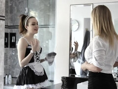 Rachael Cavalli gets to fuck her lesbian maid Freya Parker