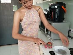 Aasialainen, Iso kulli, Suihinotto, Pariskunta, Tyttöystävä, Pienikokoinen, Thaimaalainen, Tissit