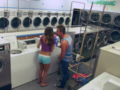 Cutie Dillion Harper drilled at the laundromat