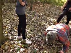 Bondage disciplin sadomasochisme, Kvinde dominans, Fetish, Hårdt, Udendørs, Offentlig