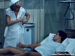 Retro fantasy parody nurse sex during war to feel