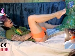 Kvinna, Underkläder, Onani, Milf, Orgasm, Solo