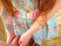 Real MILF Begs for Creampie in Tight Pantyhose - Hot Amateur POV