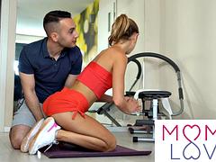 The Hottest Fit MILFS Gina Gerson  Nicole Doshi Exercise Their Pussies on Their Stepson s Big Cock