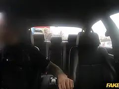 Cop takes busty blonda into a car scrap yard for a fucking fuck - faux cop