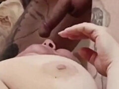 Amateur, Gorda, Tetas grandes, Mamada, Semen en la boca, Corridas, Maduro, Mamá