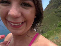 After the aquarium a lot of your fingers enter Olivia's pussy