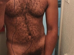 Amateur, Salle de bains, Grosse bite, Noire, Tir de sperme, Fait maison, Masturbation, Solo