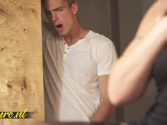 Blonde, Plantureuse, Face assise, Hard, Mère que j'aimerais baiser, Chatte, Chevaucher, Jarretelles