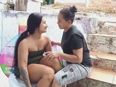 Hot Colombian Visit - Horny Lesbians Lick Hairy Pussy Close-Up