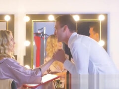 Vacker, Bakom scenen, Blondin, Bystig, Hd, Naturlig, Bröstvårtor, Tuttar