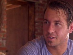 Babe, Stor kukk, Store pupper, Kukk suging, Sperm skott, Bakfra, Hd, Naturlige bryster