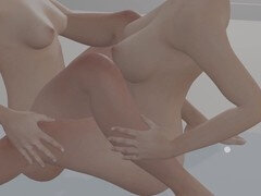 18, 큰 엉덩이, 대학교, 더블 삽입, 레즈비언, 젖꼭지, 보지, 장난감들