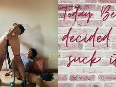 Amatoriale, Pompino, Coppia, Schizzo di sborra, Tacchi, Italiana, Donna con pene