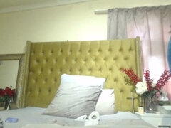 African SSBBW Stripteasing and Masturbating